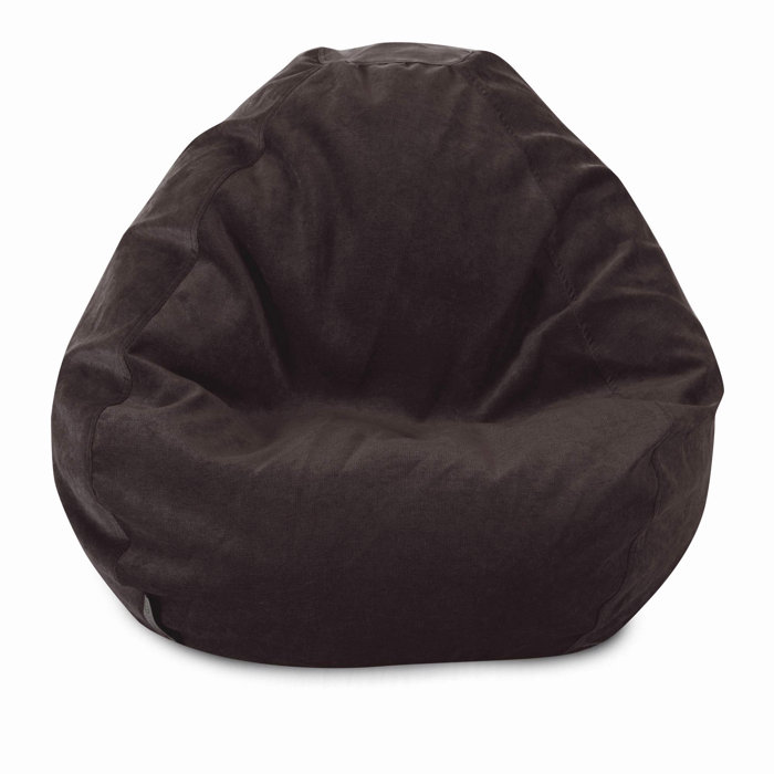 honer Faux Suede Large Classic Bean Bag Chair Dark Brown Wayfair.ca